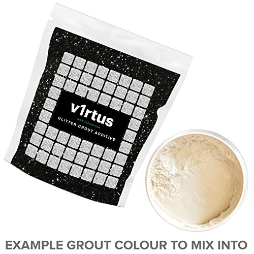 v1rtus schwarz Glitzer Mörtel Tile Zusatzstoff 100 g für Feuchtraum Badezimmer Küche Sparkle Finish – einfach zu verwenden – hinzufügen/Mix mit Epoxidharz oder Zement basiert Mörtel – hitzebeständig – Farbe Schnell – nicht-Rost - 7