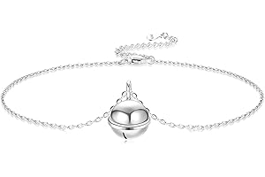 ORAZIO 925 Braccialetto alla Caviglia in Argento Sterling Multistrato Cavigliere per Le Donne Cuore Rotondo Cavigliere A Sfera Catena Regolabile Spiaggia di Estate dei Monili del Piede