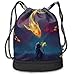 Produktbild WITHY Goldfish and Cat Multifunctiona Drawstring Sport Backpack Foldable Sackpack