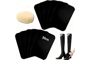 DAOOZHU 10 Stück lang Kunststoff Stiefelspanner (30 cm),Stiefel Schaft Halter, mit Schuhputzhandschuh,wiederverwendbar, Verformungen und hält Stiefel aufrecht