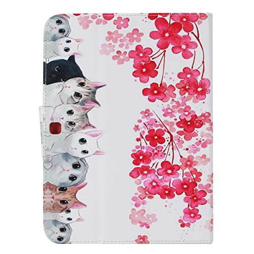 ANNNWZZD Hochwertiges PU Leder Etui Cute Colorful Design Flip Tasche PU Leder Abdeckung Stand Schutzhülle für Samsung Galaxy Tab 4 10.1 Zoll SM-T530 SM-T535. (Kunstleder, Ultra Dünn),A03 - 3