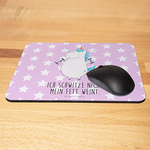Mr. & Mrs. Panda Mauspad Druck Einhorn Fitness – 100% handmade in Norddeutschland – Einhorn, Einhörner, Unicorn, Gym, Fitness, Fitnessstudio, Diät, Abnehmen, Sport, Pumpen, Geräte, Sixpack Mouse Pad, Mousepad, Computer, PC, Männer, Mauspad, Maus, Geschenk, Druck, Schenken, Motiv, Arbeitszimmer, Arbeit, Büro Einhorn, Einhörner, Unicorn, Gym, Fitness, Fitnessstudio, Diät, Abnehmen, Sport, Pumpen, Geräte, Sixpack - 4