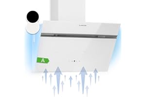 ‎KLARSTEIN Klarstein Dunstabzugshaube, Abzugshaube für Küchen, Dunstabzugshaube mit Filter, Dunstabzug mit 594 m³/h Luftstrom, Wandhaube mit LED Beleuchtung, Energieklasse A, Dunstabzugshaube 60cm Umluft