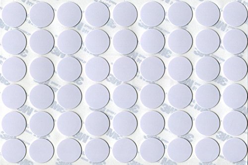 Preisvergleich Produktbild KwikCaps® PVC Alpinweiss Selbstklebende Schrauben-Abdeckungen Abdeckkappen Nägel Cam flach [54 Stk. x 20 mm Durchmesser]