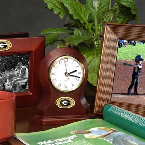 The Memory Company Racks/Futons Col-GA-822 Official NCAA University of Georgia Desk Clock, Multicolor, One Size