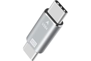 Duttek Adapter USB 4 na USB C, USB 4 męski na PD USB typu C męski adapter obsługuje transmisję audio i wideo 40 Gb/s kompatybilny z Thunderbolt 3, USB3.1, transmisja USB 2.0 do notebooka, komputera