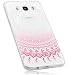 Produktbild mumbi UltraSlim Hülle für Samsung Galaxy J5 (2016) Schutzhülle im Mandala Design transparent rosa (Ultra Slim - 0.70 mm)