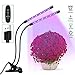Produktbild ZEMOJ Pflanzenlampe Vollspektrum, 36 LEDs 18W Pflanzenlicht Doppelkopf USB Pflanzenleuchte 360 Grad Flexible Welle Wachstumslampe für Zimmerpflanze Gemüse Blume Gewächshaus