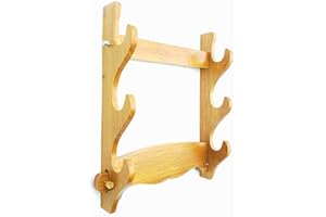 MHUI Support D'éPéE Bois Massif Montage Mural 3 Couches râtelier d'armes flûte équipement Arts Martiaux samouraïs épée samouraï épée