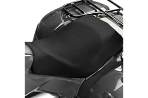 KEMIMOTO ATV Seat Cover Four Wheeler Seat Cover Water-Resistant Universal Compatible with Polaris Sportsman Fourtrax Can-Am Kawasaki Arctic Cat CFMOTO, Black