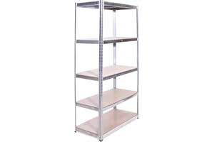 G-Rack 180 cm x 90 cm x 40 cm, 5 poziomów, 175 kg na regał, całkowita nośność 875 kg, 0044 ocynkowana 500 ml