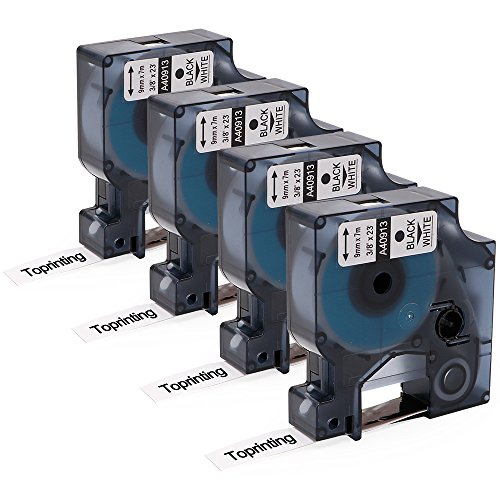 Toprinting 4 x Cinta de etiquetas Compatible Dymo D1 40913 S0720680 laminada estand r Roll 9mm x 7m para LabelManager LabelPoint LabelWriter reviews Toprinting 4 x Cinta de etiquetas Compatible Dymo D1 40913 S0720680 laminada estand r Roll 9mm x 7m para LabelManager LabelPoint LabelWriter