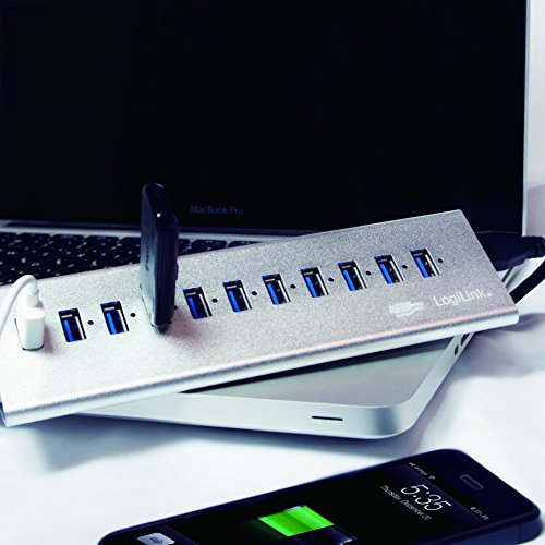 LogiLink USB 3.0 Hub 10-Port + 1x Schnell-Ladeport - 4