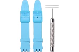 WRISTARMOR 17mm Silicone Strap Sostituzione per Swatch GS124 GW164 GB274 Lady Sweatproof Gomma Pin Fibbia di Ricambio Banda con Strumento