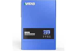 Aninerel Inverter ibrido da 6200 W, 48 V DC a 230 V AC con regolatore di carica solare MPPT, potenza di ingresso max PV 6200 W per batterie al piombo e al litio da 48 V