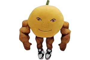 SereneSage Tung Shark Plush, Funny Meme Doll, Soft Stuffed Animal for Kids & Fans, Viral Brainrot Gift for Boys & Girls (OrangeHercules)