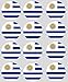 Produktbild 12 Uruguay Flagge cupcake 40mm Topper reispapier märchen kuchen vorschnitt deko