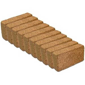 40 x Humusziegel , Kokoserde , Quellerde , Kokosziegel , je ca. 650 g - fein