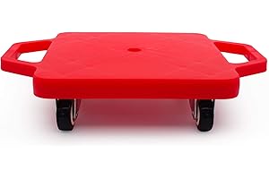 ARKYOMI Tabla de Patinete para niños con Asas Ruedas giratorias, Piso de plástico Cuadrado, Surfista para Clase de Gimnasia, educación física para niños Uso doméstico