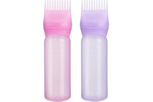 Forevat 2 spazzole per tintura capelli, flacone applicatore olio per capelli, flacone pennello per tintura capelli, applicatore olio per capelli, per olio per capelli colorazioni shampoo pennello