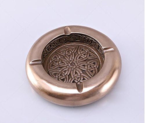 GyAfam Retro Crafts Ashtray, Living Room Office, Rose Gold Resin 15 * 4cm, European Deck Ashtray