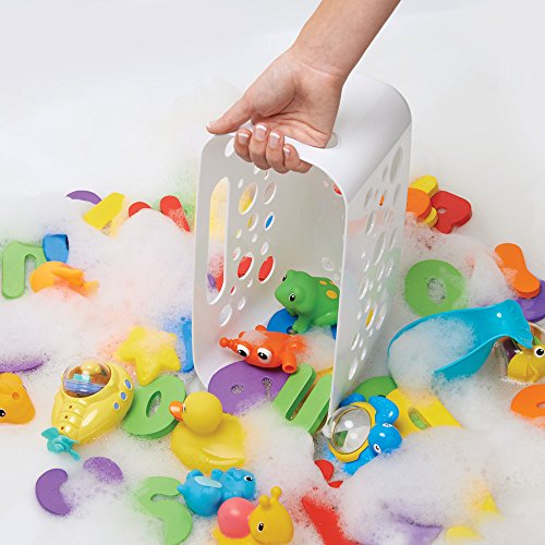 InterDesign 09550EU Bubblz Power Lock Ultra Duschkorb fürs Bad für Kinder und Babys für Shampoo, Conditioner, Seife PET 31,50 x 22,86 x 15,75 cm, Weiß - 6