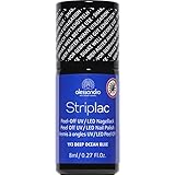 Esmalte desmontable Alessandro Striplac UV / LED 93 profundas del océano azul 8 ml