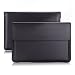 Produktbild MoKo MacBook Pro 15 Zoll Laptop Hülle - PU Leder Tasche Nubuck Fibre Interior Notebooktasche Schutzhülle Ledertasche Wallet Case Leather Sleeve mit Karten-Slot, Schwarz
