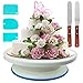 Produktbild int!rend Tortendreher Set, Tortenplatte drehbar, Tortenständer, Drehteller, inkl. Winkelpalette, Streichpalette und Tortenglätter | Profi Backzubehör für Kuchen, Torten, Backen, Gepäck