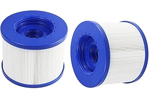 WuYan Swimming Pool Filter 2 Pack Replacement，Cartouche Filtre à Vis Gonflabl De Vis 104mm，pour Clever Spa + Aquaparx + Aqua Spa + Costway + All Seasons + GoPlus + Wido and Others…