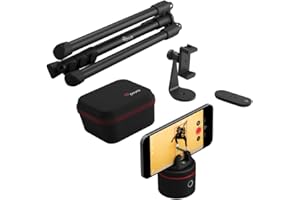 Pivo Pod Clásico Soporte de Móvil, Seguimiento Facial Automático para Grabación de Videos, Creación de Contenido, Rotación 360° con Control Remoto, Soporte Panorámico, Estuche y Trípode