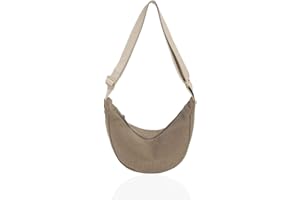 Ceihwa Sac Banane Femme Velours Côtelé Crossbody Bag Sac Banane Femme Bandoulière Sac à Main Croissant avec Sangle Réglable Sac de Poitrine Loisirs Sac a Main Femme Bandoulieres pour Voyage