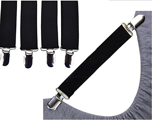 elinka Verstellbare Clips Bett Tabelle gurthalteband Strapse Bett Tabelle Greifer Halterungen Band Bezug Matratze Strapse Greifer Halter Set von 4 - 6