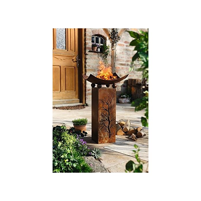 Deko Sule Feuerschale 2tlg