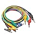 Price comparison product image M.Way 4mm 5PC Colorful Silicone Banana Plug to Crocodile Alligator Clip Test Probe Lead Wire Cable Multimeter Probe Test Lead 1M