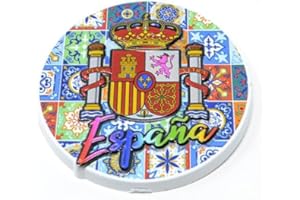 ARIES BOUTIQUE Redondo - Imán para Nevera Escudos de Armas españoles, imán Redondo para Nevera, ESPAÑA,