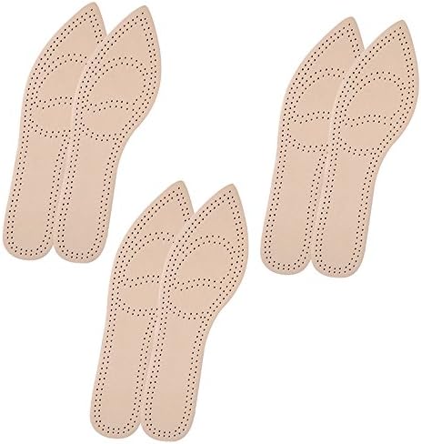 3 Pairs Of Pointed Toe Shoes Insoles Ladies High Heels Pumps Insoles Odor Removal Breathable Slow Pressure Damping Dehumidification Perspiration Insole (Color : Leather Color, Size : 36)
