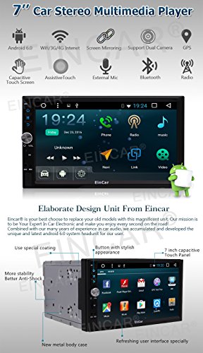 Vista Frontal y la cš¢mara de Reserva Incluido! Android 6.0 ESTšŠreo Doble DIN Coche con 7 Pulgadas de Pantalla tš¢ctil capacitiva en el Tablero de navegaciš®n GPS Receptor de Radio Bluetooth con 4G
