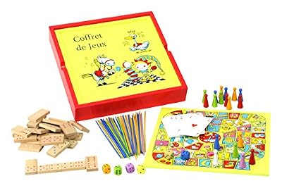 JEUJURA - 11861 - Coffret Bois 100 Jeux Acidule