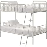 APRODZ Marks Twin Bunk Bed (Metal - White Powder Coated)