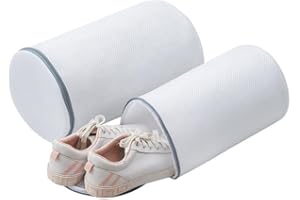 MOOLLYFOX Mollyfox 2Pcs Bolsa de Lavadora para Zapatos, Bolsa de Lavandería Secadora Proteger, Bolsa Malla para Zapatos/Zapatillas de Deport para Lavar, Proteger y Organizar