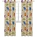 Produktbild BGment Gardinen Kinder Ösen-Vorhänge verdunklung vorhänge für Wohnzimmer,Kinderzimmer,Schlafzimmer,Zoo,228 cm x 117 cm (H x B),2 Stück(2X H 228 X B 117cm,Zoo)
