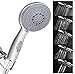 Produktbild Duschkopf Mit Brauseschlauch,5 Strahlarten,Hoher Druck Handbrause,Hochdruck Handheld mit Brauseschlauch und Teflonband, chrom