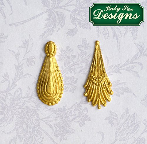 Ornament Drops – Katy Sue Designs Silikonform für Tortendekorationen Cupcakes Fondant und Zuckerwaren - 3