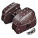 Produktbild JenNiFer Paar-Back-Schwarz Universal Pu Leder Motorrad Tool Tasche Satteltaschen Saddlebags - Braun