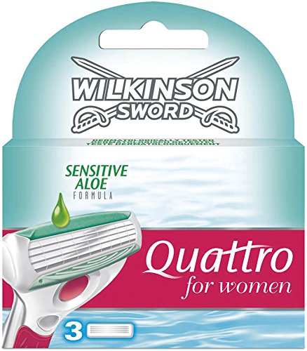 Wilkinson Quattro for Women Sensitive 7007143G Replacement Razor Heads Pack of 3