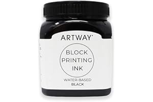 Artway Inchiostro Premium per la Stampa a Blocchi - 250ml - Nero - Ideale per la Stampa a Rilievo, a Blocchi e su Linoleum