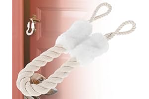 ZoeTekway Baumwolle Türstopper Klinke Weiß Türkordel Klemmschutz für Türen Haustier und Kinder Fingerschutz