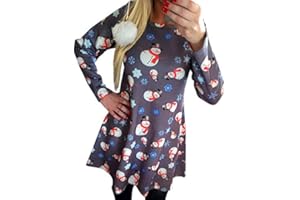 eBoutik - Womens Festive Christmas Swing Dress - Ladies Novelty Skater Dress - Great Gift