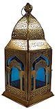 Dimensiones: 30*13*13 cm, Hermosa linterna portacandelitas en forma de palacio oriental con gafas de colores diferentes